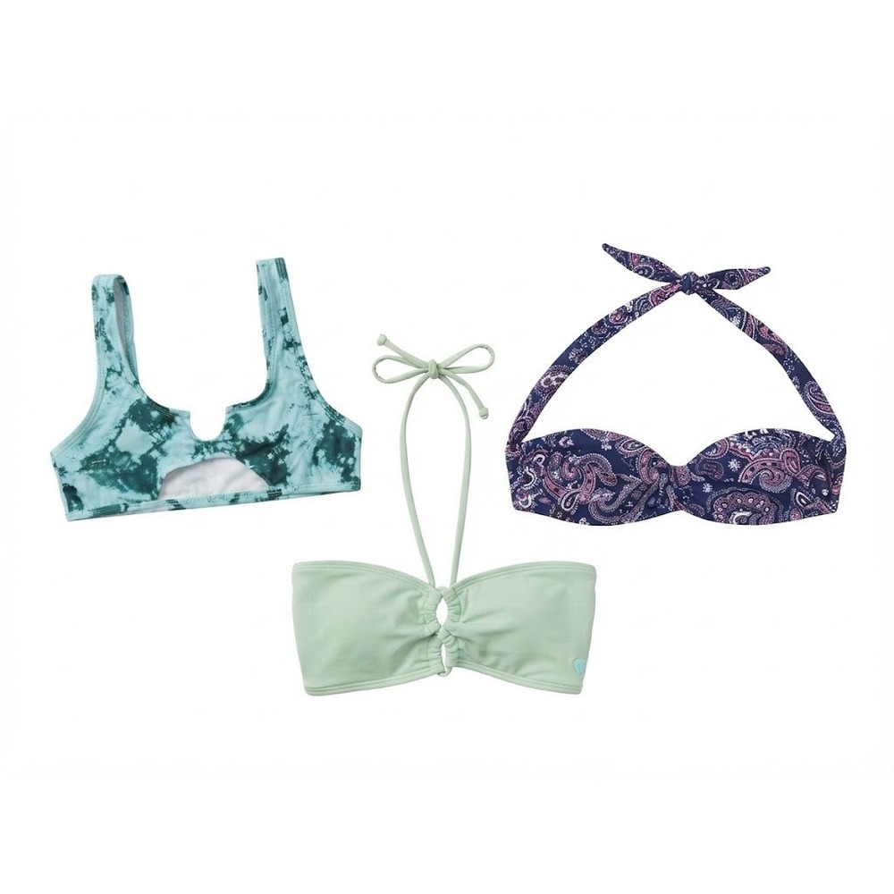 Vacation Festival Bikini Tops Women S Multicolor Excellent Swim Bundle 3pc